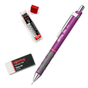 Μηχανικό μολύβι ROTRING Tikky 0.5 mm Purple + δώρο μύτες και γόμα tikky 30