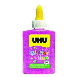 UHU Glitter Glue Χρυσόκολλα 90ml Ροζ