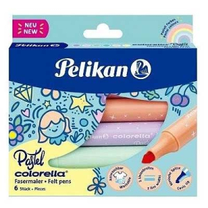 Pelikan Colorella Pastell μαρκαδοράκι Πολύχρωμο χονδρό 6 χρώματα