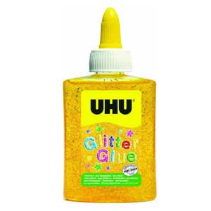 UHU Glitter Glue Χρυσόκολλα 90ml Κίτρινο