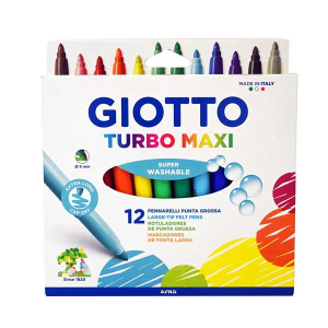Μαρκαδόροι Giotto Τurbo Μaxi 12τεμ.(Σε Blister)