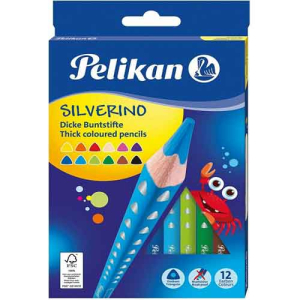 Ξυλομπογιές Pelikan SILVERINO 12 Χρώματα