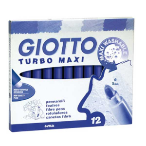 Μαρκαδόροι Giotto turbo Μaxi 12τεμ.Μπλε Σκούρο