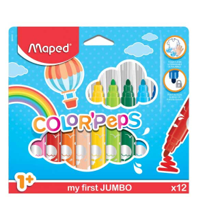 Μαρκαδόροι Maped Color Peps Maxi 12τμχ Χοντροί