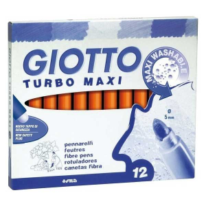 Μαρκαδόροι Giotto turbo Μaxi 12τεμ.Πορτοκαλί
