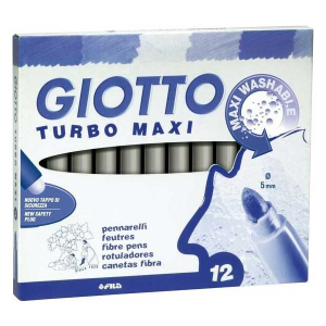 Μαρκαδόροι Giotto turbo Μaxi 12τεμ.Γκρι