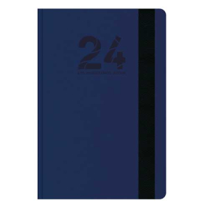 Ημερολόγιο Ημερήσιο 2024 Rodonit 14Χ21cm με Λάστιχο - Μπλε