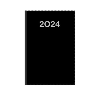 Ημερολόγιο Ημερήσιο 2024 Vintage 17Χ25cm Περαστό Μαύρο (357356)