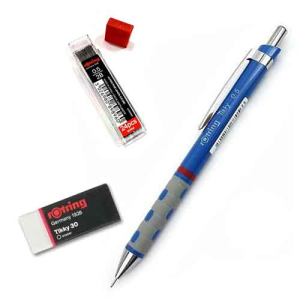Μηχανικό μολύβι ROTRING Tikky 0.5 mm Μπλε + δώρο μύτες και γόμα tikky 30