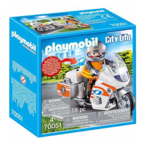Playmobil Διασώστης Mε Mοτοσυκλέτα (70051)
