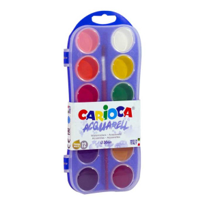 Νερομπογιές Carioca Acquarell 12 χρωμάτων