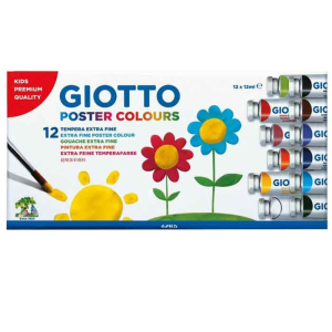 Τέμπερες Giotto 12ml χρωματιστές 12τμχ