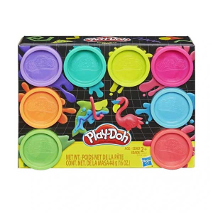 Play-Doh Nεον Μη Τοξικά Πλαστοζυμαράκια με 8 Χρώματα