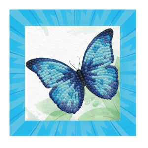 Diamond Dotz Κάρτα Diamond Painting Κιτ Blue Butterfly