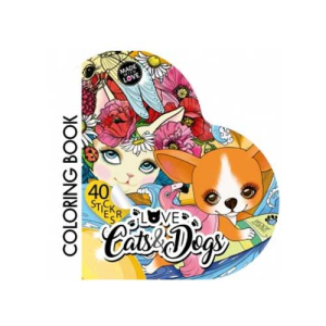 Coloring Book με 40 Αυτοκόλλητα Cats & Dogs