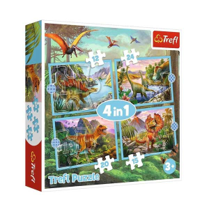 Puzzle Trefl 4/1(12//15/20/24pcs) Δεινόσαυροι