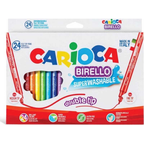 Μαρκαδόροι Carioca Birello 24 χρώματα
